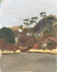 Danny Markey, Cemetary, oil on board