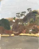 Danny Markey, Cemetary, oil on board
