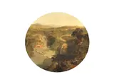 River running through a gorge by 19th Century English School, oil on canvas, sold Oct 2015