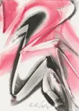 Karl Otto Götz, Kryll 5, 1994, Gouache auf festem Velin
