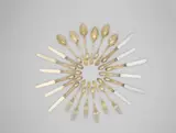 Silber, gegossen, vergoldet; Eisen by Paris, um 1810, 18,6 cm; 18,1 cm; 21 cm; 21 cm (7 ⅜ in.; 7 ⅛ in.; 8 ¼ in.; 8 ¼ in.), sold Jul 2015