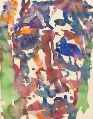 Kopf by Marwan, Aquarell auf Papier, sold Jan 2023