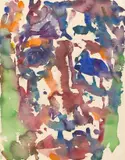 Marwan, Kopf, Aquarell auf Papier