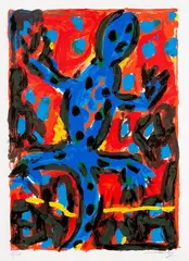 Helmut Middendorf, Gecko, 1981, Farbserigrafie auf Papier