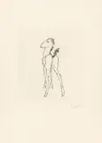 Renée Sintenis, Stehendes Fohlen. 1920er-Jahre, Kaltnadel auf Velin