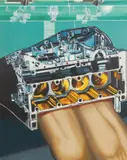 Karl-Heinz Herrfurth, Mechanik, 1970, Öl auf Leinwand
