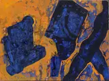 Michael Morgner, Ohne Titel, 1987, Mischtechnik auf Papier, auf Hartfaser aufgezogen