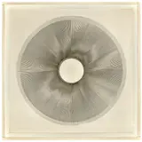 Ludwig Wilding, Probe-Objekt, 1968, Objekt mit Scheinbewegung: Objektkasten mit 2 Serigrafien auf Papier bzw. Acrylglas