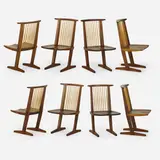 Set of eight Conoid chairs by Mira Nakashima, Nakashima Studio, sold Sep 2018