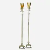 Pair of floor lamps by Tommi Parzinger, Lightolier, sold Sep 2018