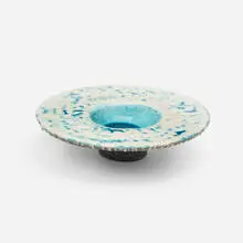 Footed bowl by Modern, c. 1960, glazed earthenware, sold Jan 2024