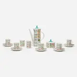 Piemonte espresso service by Emilio Pucci and Hans Theo Baumann, c. 1965, glazed porcelain, sold Jan 2024