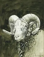 Ram's head by Bryan Organ, sold Oct 2015