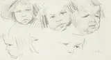 Study of children's heads by Sir Augustus Edwin John, sold Oct 2015