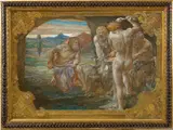Die vier Elemente. Das Feuer. (Vor) 1903 by Philipp Otto Schäfer, Tempera auf Pappe, sold Nov 2019