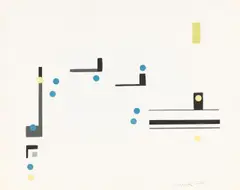 Marcelle Delphine Cahn, Ohne Titel, Um 1975, 3 Blatt: Tusche und Gouache über Bleistift und Collage, jew. auf Papier