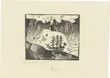 Vulkan by Lyonel Feininger, 1918, Holzschnitt auf Japanbütten, sold Dec 2018