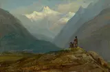 Albert Zimmermann, Blick auf den Großglockner, 1833, Öl auf Leinwand