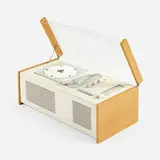 SK 5 Phonosuper radiogram by Dieter Rams and Hans Gugelot, 1958, enameled steel, ash, enameled aluminum, plastic, sold Jan 2024