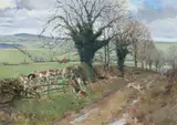 Susie Whitcombe, Leicestershire Hounds, oil on canvas