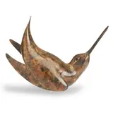 Geoffrey Dashwood, Snipe,  arching its back with its head to the sky, bronze