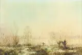 Pheasants over mashland by Colin W. Burns, oil on canvas, offered May 2015