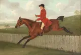 John Nost Sartorius, Clearing the fence, oil on canvas