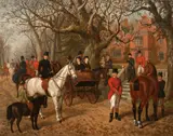 Edward Benjamin Herberte, The Meet, oil on canvas
