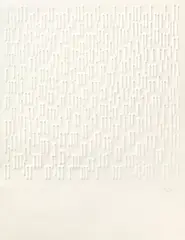 1-2-3 by Günther Uecker, 1971, Prädedruck auf Velin, sold Dec 2016