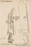 Der Bittsteller by Heinrich Zille, Schwarze Kreide auf Papier, sold Dec 2016