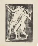 Der Mord 2 (Tanzszene II, Liebespaar III) by Otto Mueller, Um 1919, Lithografie auf Papier, sold Sep 2026