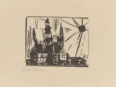 Troistedt by Lyonel Feininger, 1919, Holzschnitt auf dünnem Japan, sold May 2026