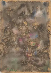 Etude in brown by Mark Tobey, 1962, Aquarell und Kohle auf Papier, sold Apr 2025