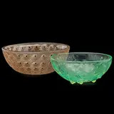 "Gui no. 2" and "Nemours" bowls by René Lalique, France, sold Sep 2018