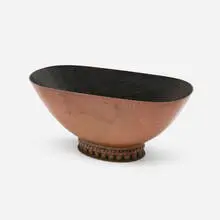 Bowl by Laurits Christian Eichner, c. 1930, patinated and handwrought bronze, sold Jan 2024