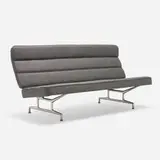 Sofa, model 3473 by Charles and Ray Eames, 1964, upholstery, cast aluminum, sold Jan 2024