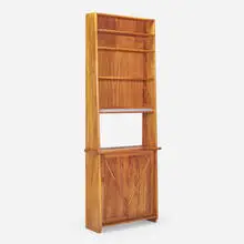 Bookcase by Bruce McQuilkin, 1983, koa, sold Jan 2024