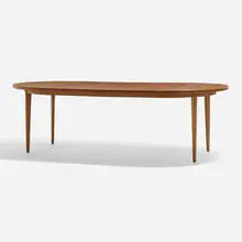 Dining table by J.O. Carlssons Möbelindustri, c. 1960, teak, sold Jan 2024