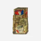 Import-Export umbrella stand by Piero Fornasetti, c. 1955, lithographic transfer print over steel with hand coloring, sold Jan 2024