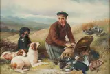 James Hardy Jnr, After the shoot, oil on canvas