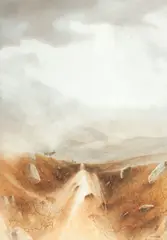 Deer in highland landscape by Bill Jackson, watercolour, offered May 2015
