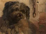 'Spring', a terrier by Samuel Bough, oil on board, offered Oct 2015