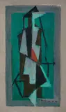 Construction by Mykhailo Andriienko-Nechytailo, 1928, Öl auf Karton, auf Holztafel aufgezogen, sold May 2011