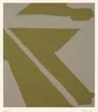 Blinky Palermo, Oliv/Silber, 1971, Farbserigraphie auf Karton