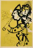 Marc Chagall, Le Clown musicien, 1957, Farblithographie auf Arches-Velin