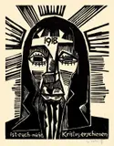 Christus by Karl Schmidt-Rottluff, 1918, Holzschnitt auf van-Gelder-Bütten, sold May 2011
