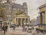 Die Schinkelschen Torhäuser am Potsdamer Platz by Otto Antoine, 1929, Öl auf Leinwand, sold Nov 2011