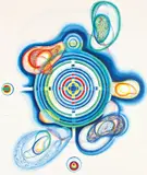Jōsaku Maeda, Mystagogie d'espace, 1965, Öl auf Leinwand