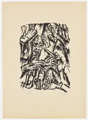 Raskolnikoff by Max Burchartz, 1919, Original-Halbleinenmappe mit 10 Lithographien, jeweils auf Papier, sold Jun 2012