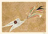 Polarvogel by Rolf Nesch, 1971, Farbmetalldruck und Prägedruck auf festem Velin, sold Nov 2011